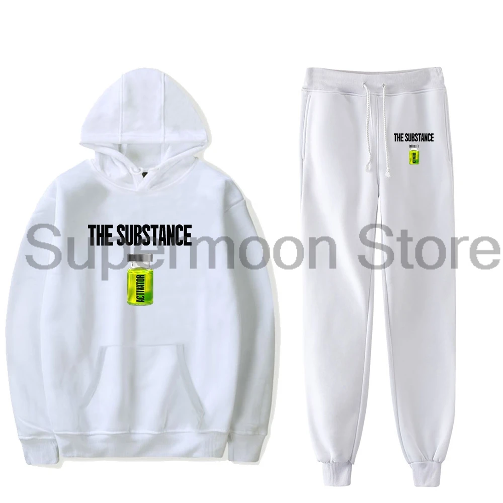 The Substance 2024 Horror Movie Hoodies Jogger Pants Unisex Two Piece Set Sweatshirts+Sweatpants Women Men's Set