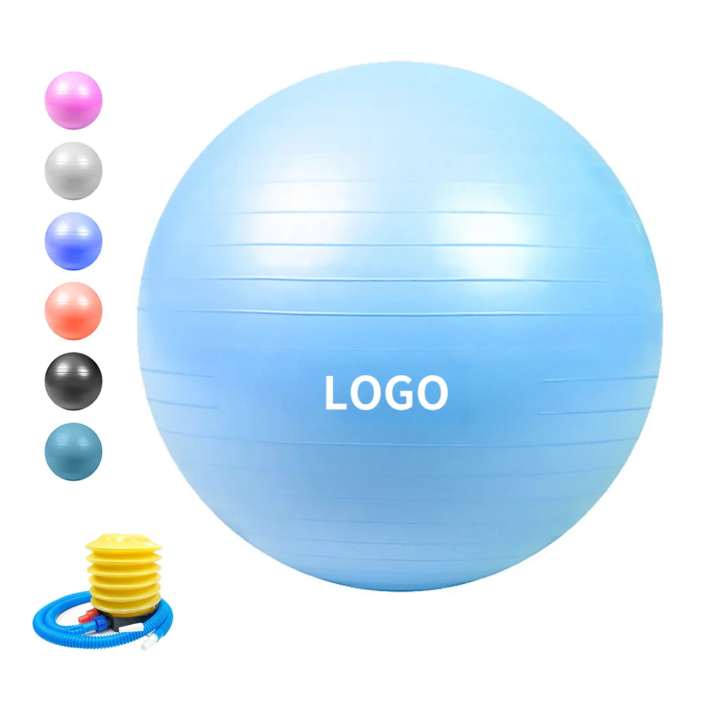 

Custom Color Pvc Yoga Ball Fitness 55cm 65cm 75cm Sport Pilates Birthing Ball Training Workout Massage Gym Exercise Ball
