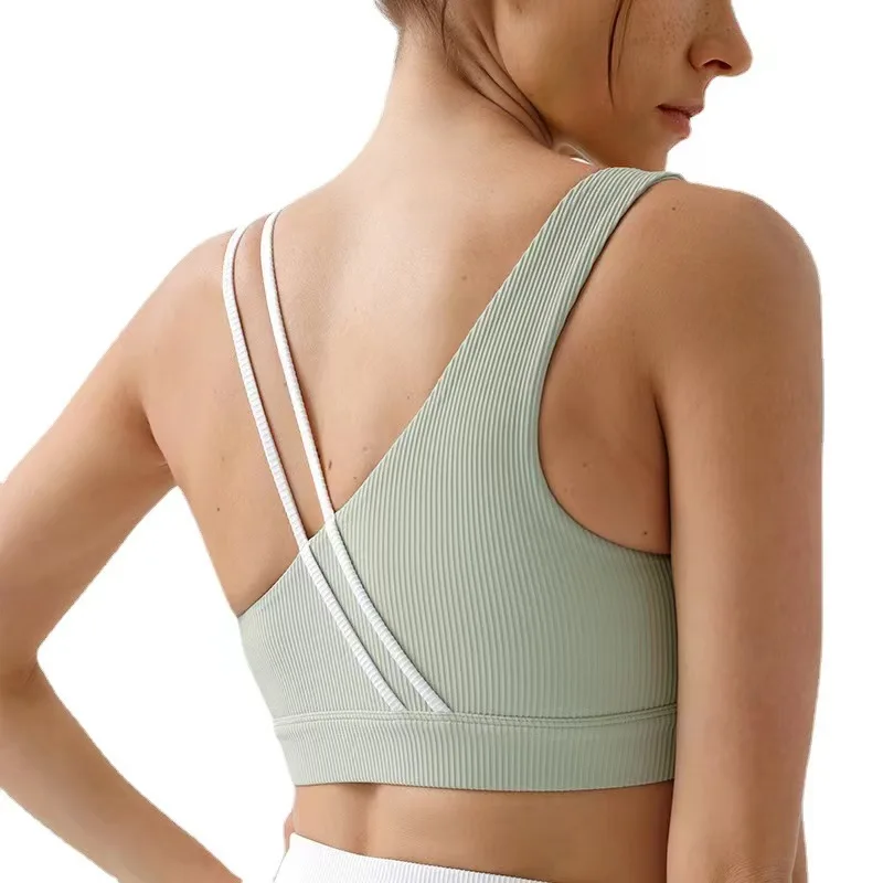 Environmentally Friendly Recycled Nylon Yoga Suit Top Slimming Sports Bra Women's Fitness Running Vest