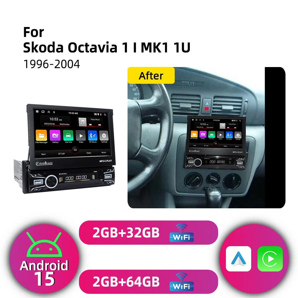 Android 1Din Stereo 7