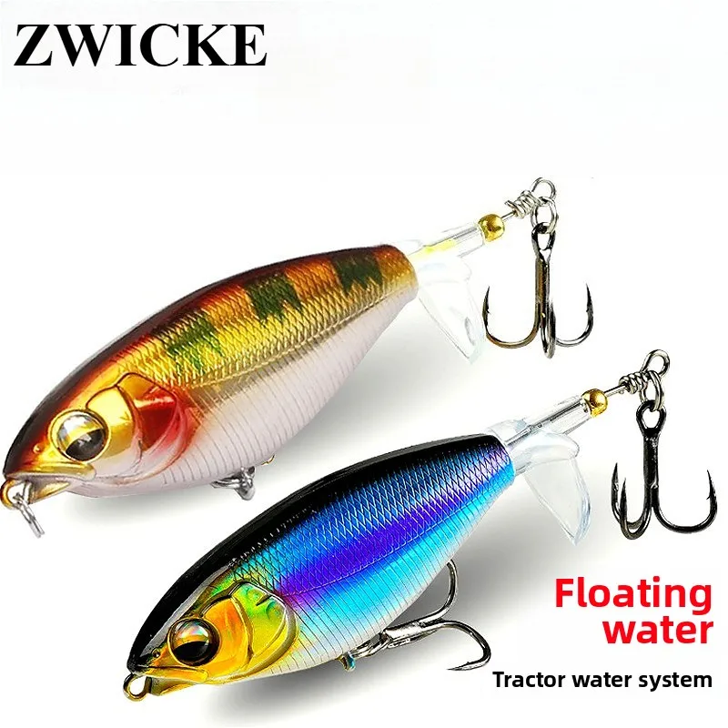 1pcs Pufferfish Surface 6g/10gTractor Spinning Hard Bait Floating Pencil Noise Fishing Lure Fake Bait Propeller Road Runner