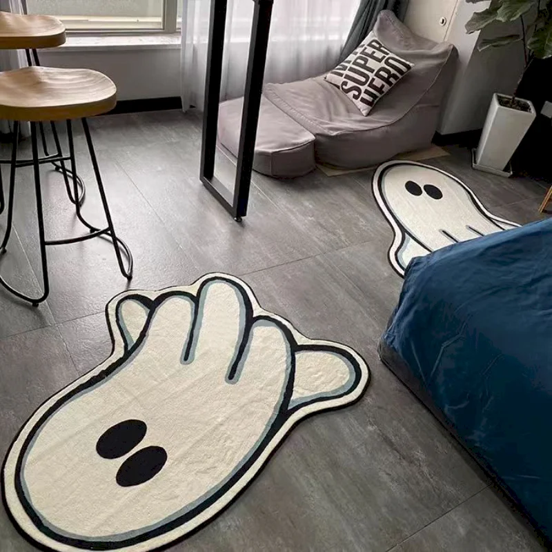VIKAMA Halloween Ghost Pumpkin Carpet Soft Anti Slip Water Absorbing Carpet Bathroom Bedroom Entrance Floor Mat Home Decoration
