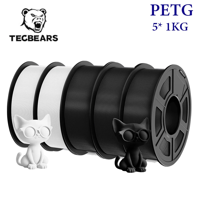 TECBEARS 3D-filament PLA/PETG/Hoge snelheid mat petg/abs/zijde/HSMPLA/PLA Plus/pla 5kg 1,75 mm 3D-printerfilament voor 3D-printer - afbeelding 2