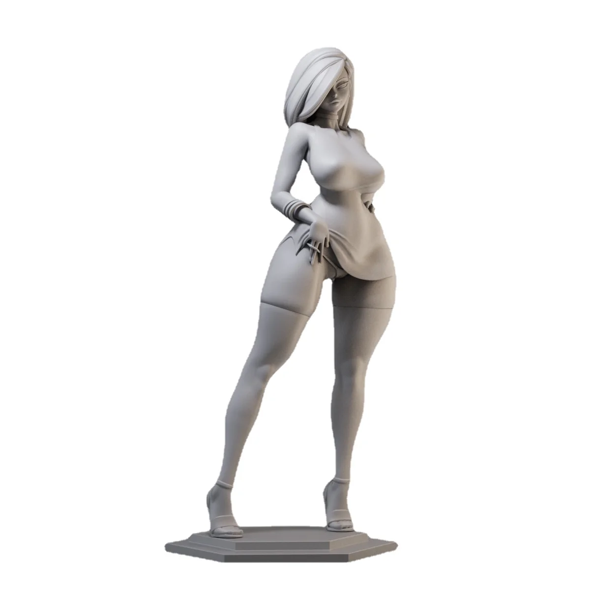 1/18 Scale Die-cast Resin Figure Model Assembling Kit Resin Spicy Girl Figure Model Toy Unpainted