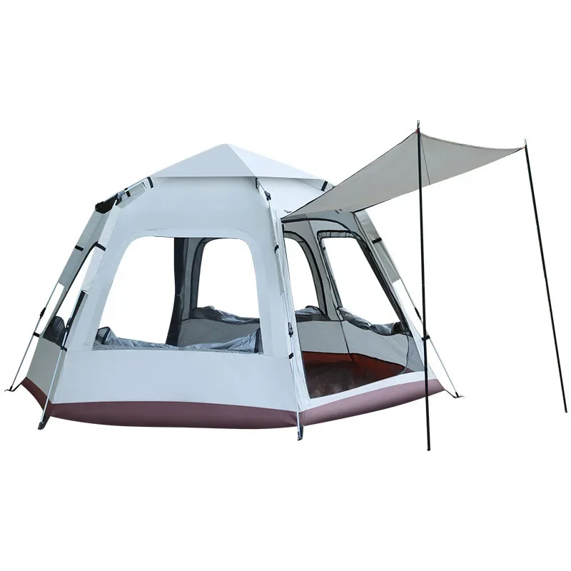 Platform Hot Sale Automatic 4 Perosn Hexagonal Camping Tent Outdoor Sports Event Tent Camping Family Tent