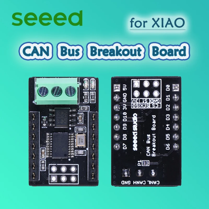 

Плата расширения CAN Bus для XIAO/QT Py, контроллер MCP2515, плата расширения для всех плат XIAO, чип приемопередатчика SN65HVD230