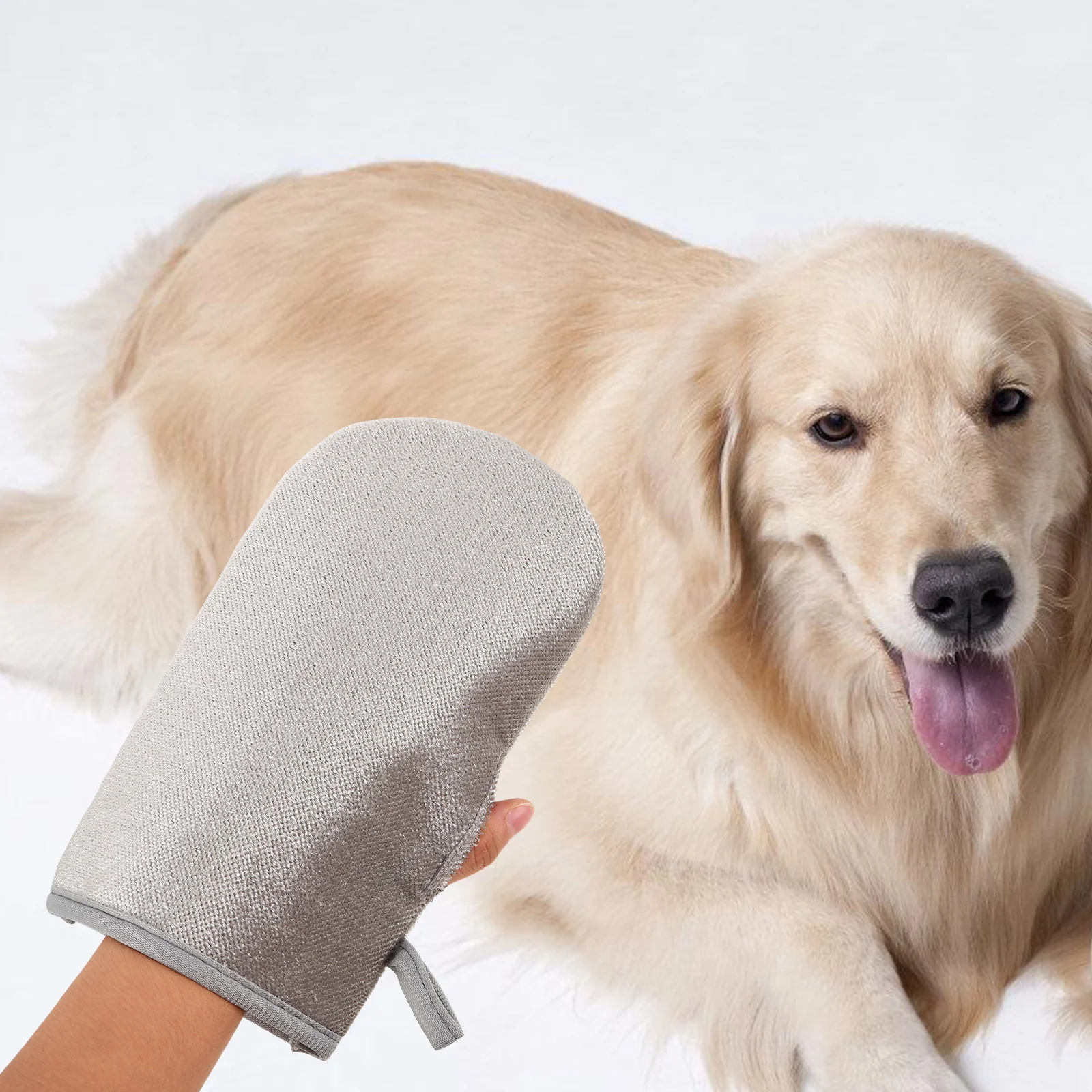 

2Pcs Double-Sided Pet Hair Removal Gloves Electrostatic Grooming Mitts for Dogs Cats Upholstery Clothing Carpet