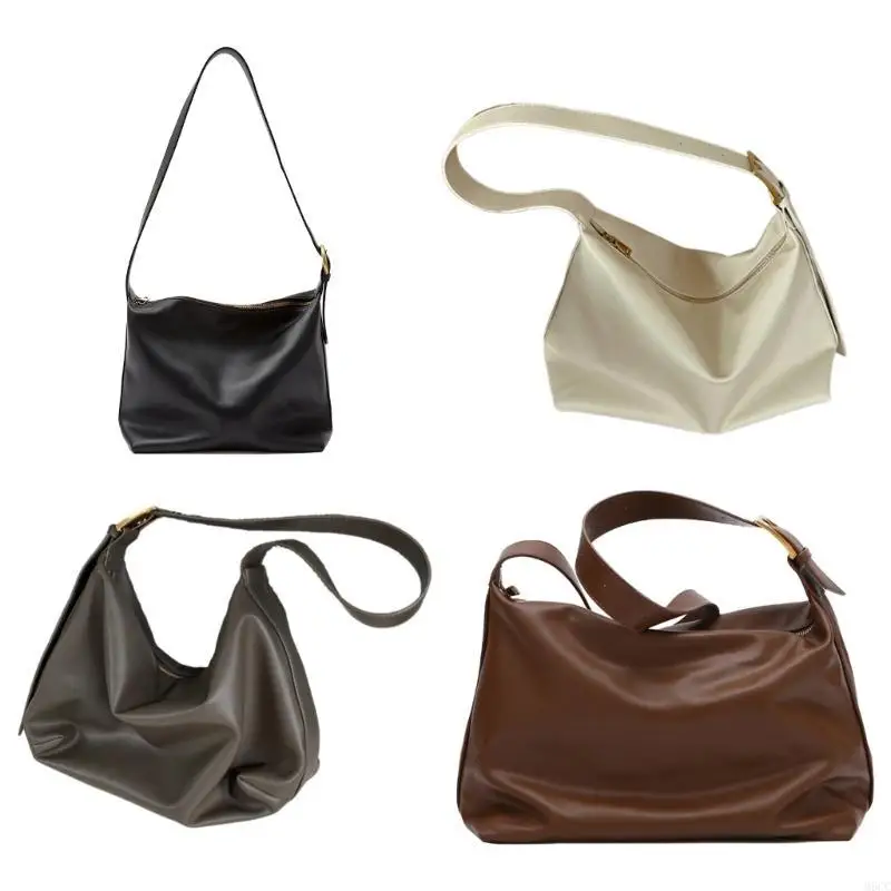 

M6CC Retro PU Leather Handbag for Women Casual Large Capacity Single Strap Shoulder Crossbody Bag Fashion Shopper Bag