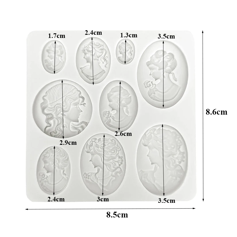 Cameo Collection Portrait Silicone Mold Fondant Chocolate Sugarcraft Mold Cake Decorating Tools Baking Accessories