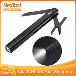 NexTool Mini Multi Tool 3 in 1 Pocket Knife Scissors Pen Tools N1 Portable Outdoors USB Rechargeable IPX4 Waterproof Flashlight