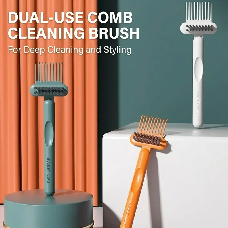 2 In 1 Hair Brush Cleaner Comb Cleaning Tool Multifunctional Hair Remover Brush Rake For Removing  Dirt From Hairbrushes