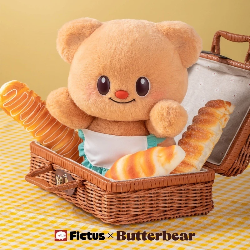 Genuine Kawaii Butterbear Anime Figures Doll Toy With Genuine Authorization Butterbear Dessert House Series Dolls Toys For Girls