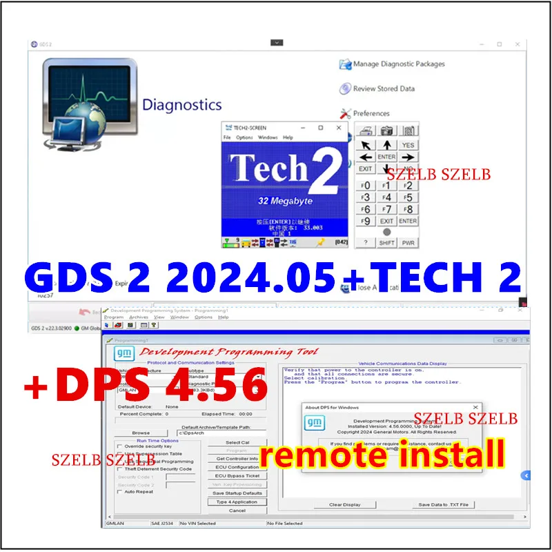 2026 Grande Promoção! Para software G-M MDI GDS 2 e TECH2, GDS2 2024.05+ TECH2+ DPS 4.56 3 em 1, instalação e ativação com assistência remota gratuita.