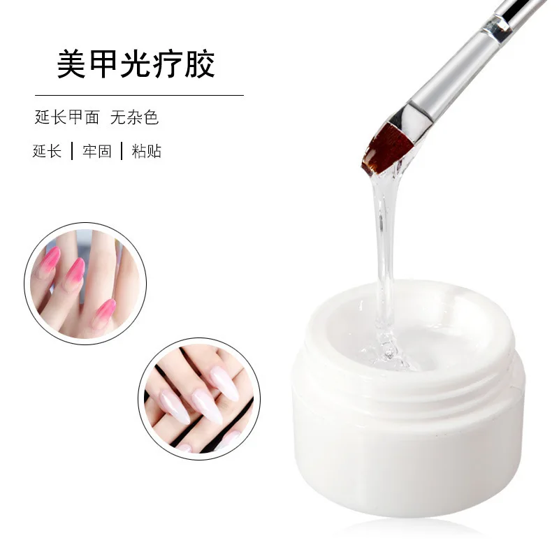 Picture 5: 15ML Pink White Clear Nail Extension Gel Multi-function Poly UV Gel For Carving/Building DIY Nail Art Tips UV Soak Off Solid Gel
