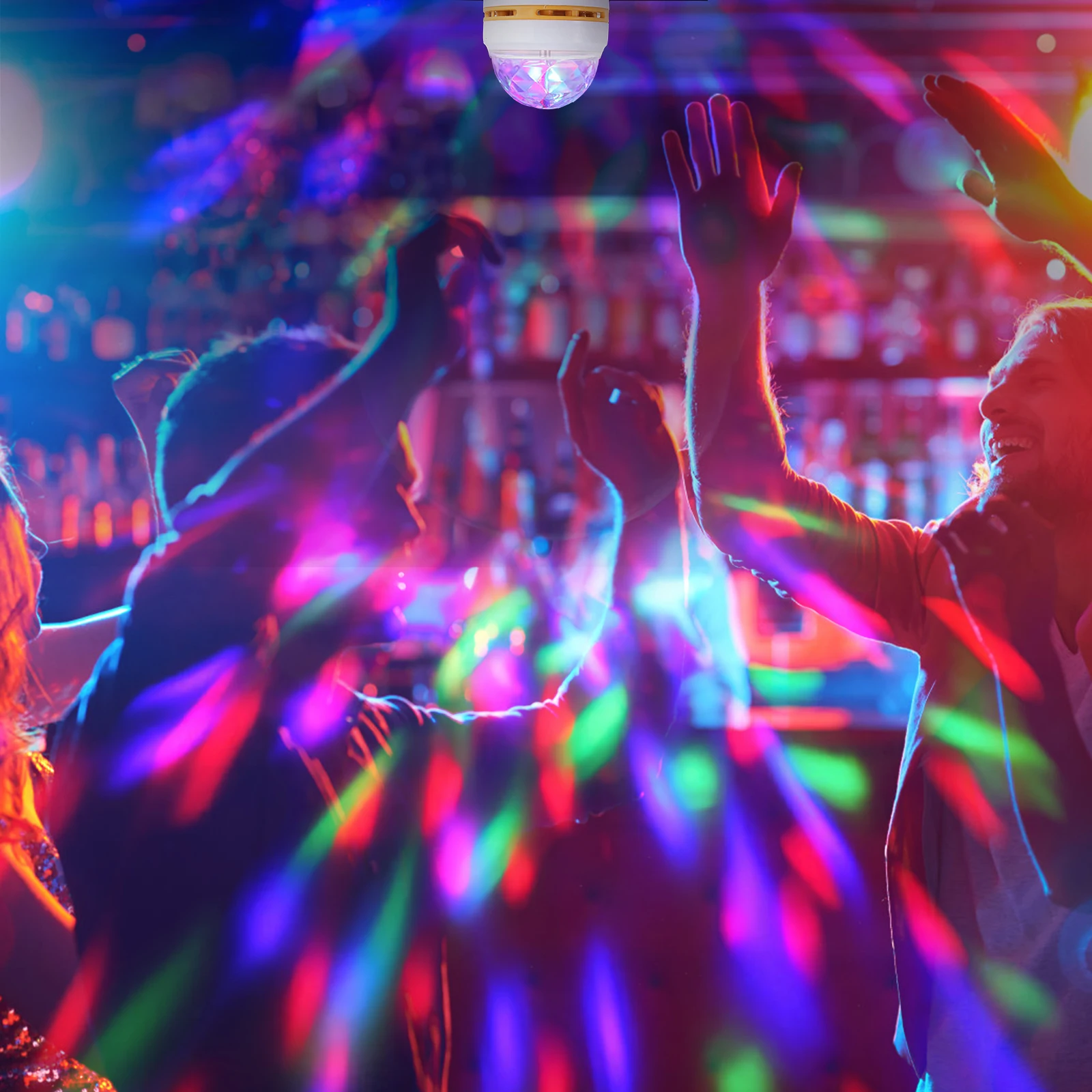 Rotating Color Light Lamp Bulb Disco Led Rgb Bulbs 3W High Power AC85 265V Low Heat No UV Wide Application Bars Disco
