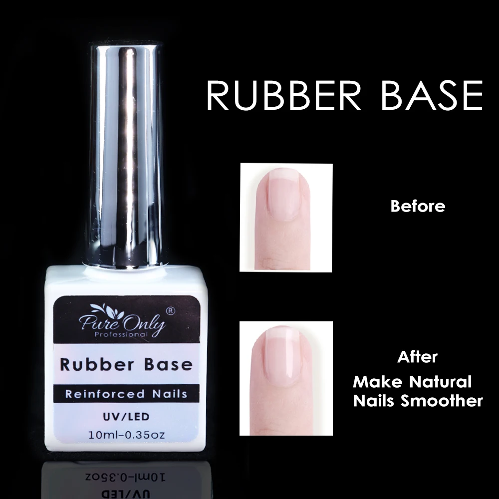 

Professional 10ml 2pcs Nail Rubber Base Coat UV Gel Nails Polish Fast Drying Base And Top Coat Gel Non-Toxic Private Label