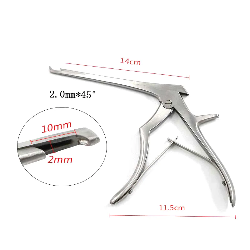 Bone Rongeur Stainless Steel Orthopedics Ear Nose And Throat Milk Device Mastoid Bite Tongs Push Plate Gun Shape