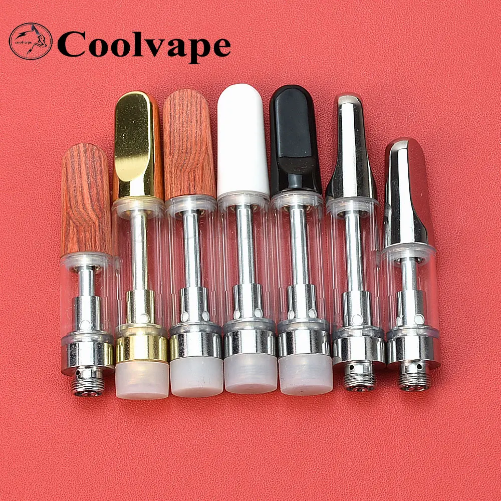 

50pcs CC-ELL tank Cartridges Ceramic coil 1ml / 0.5ml/ 0.8ml Thick Oil Pen Wax Vaporizer Cart Atomizer 510 Thread oil cartridge