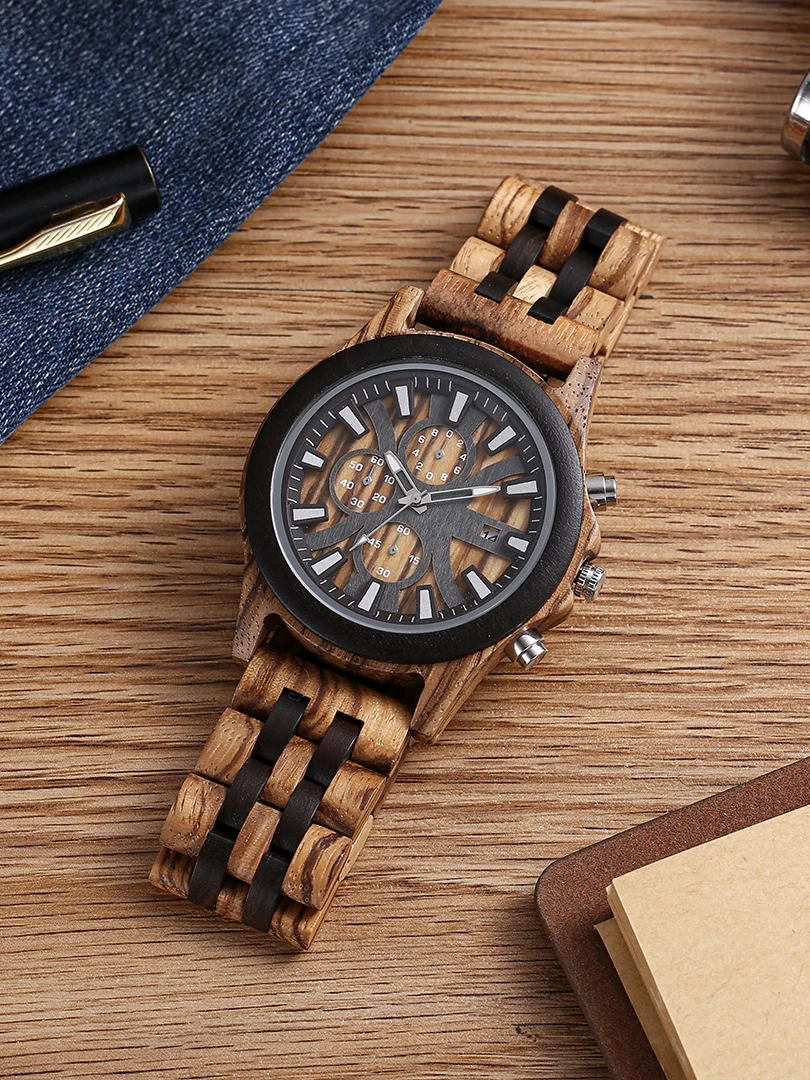 Couple Wooden Wristwatch for Men Women Quartz Man Ladies Unisex Clock Natural Sandalwood Walnut Ebony Real Colorful Wood Reloj