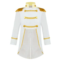Little Boys Kids Prince Halloween Costume Luxury Tuxedo Jacket Royal Court Prince Tailcoat Coat for Party Theme Fancy Dress Up