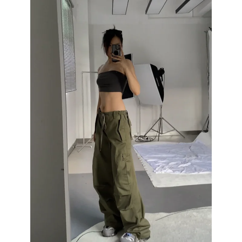 

Harajuku Parachute Pants Y2K Streetwear Wide Leg Baggy Cargo Trousers Female Hippie Korean Edgy Style Jogging Sweatpants Q623