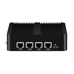 Fansız Mini PC 4 Gigabit Windows 7/8/10 Intel Celeron J4125 J1900 N2830 4 * LAN güvenlik duvarı yönlendirici 4 * RJ45 Wifi endüstriyel Computador