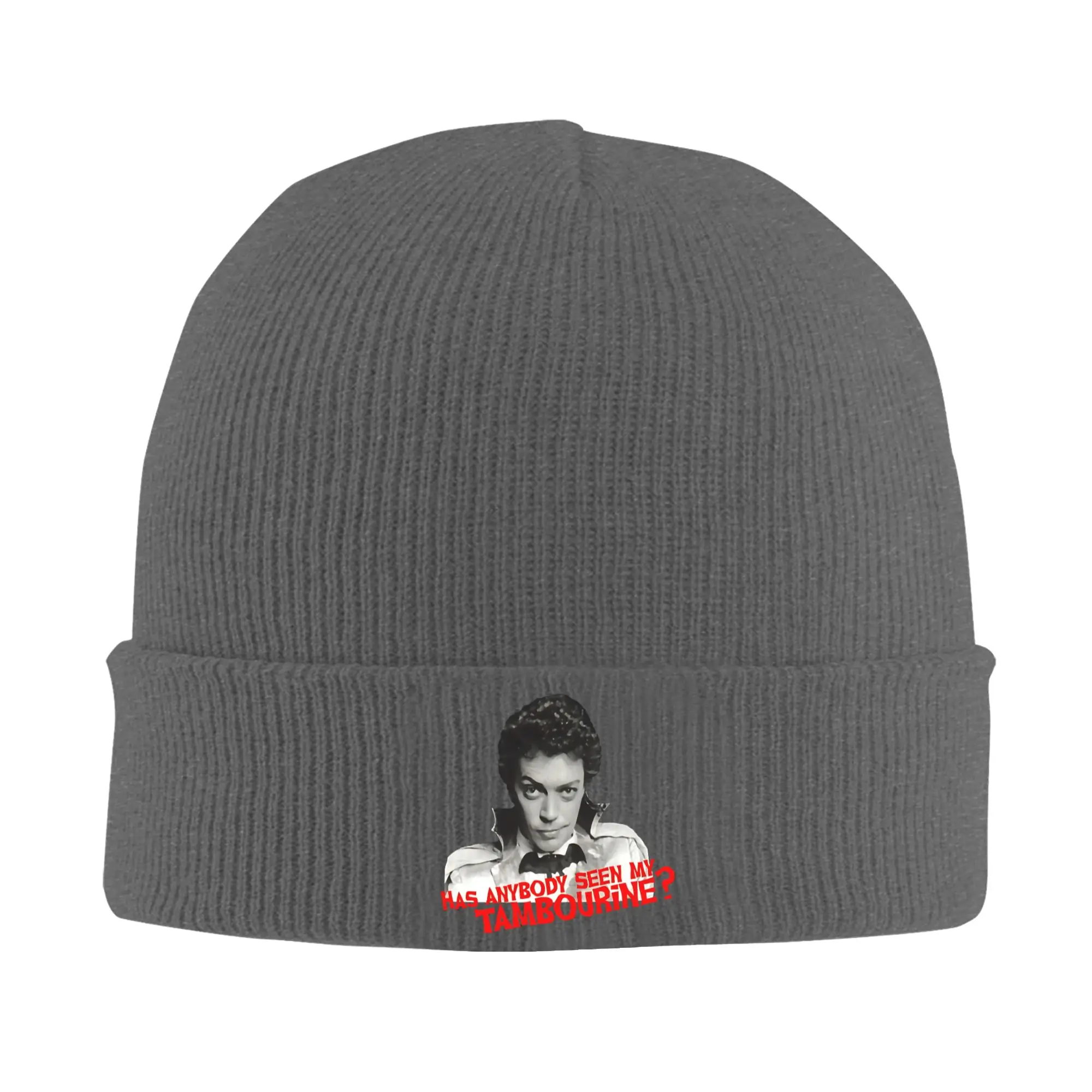 Anything Can Happen On Halloween Hat Autumn Winter Beanie Ski Tim Curry Caps Unisex Acrylic Knitted Hat
