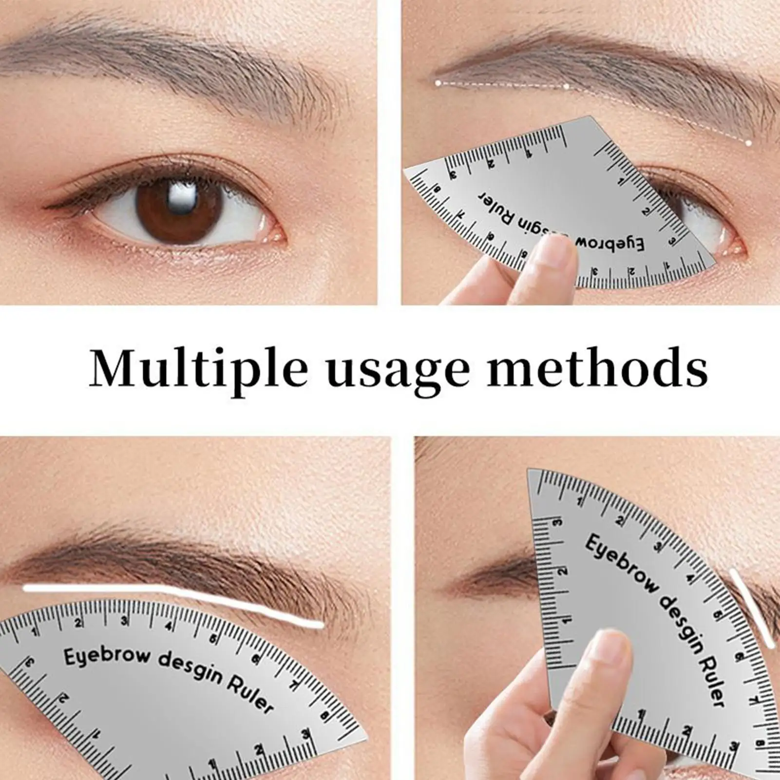 Wenkbrauwliniaal Snelle tekening Wenkbrauwontwerper Liniaal Microblading Mapping Tool Vormgeven Permanente make-up Tekening Gids Liniaalbenodigdheden