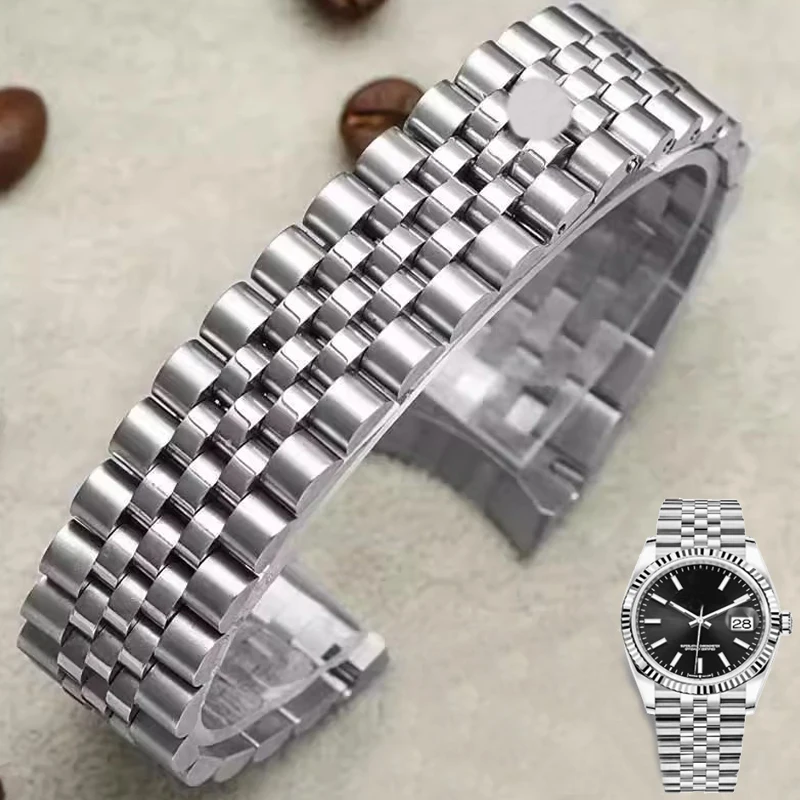 Watch Accessories Band For Rolex DATEJUST DAY-DATE OYSTERPERTUAL DATE Silver 904L Solid Stainless Steel Watch Straps 20mm 21mm