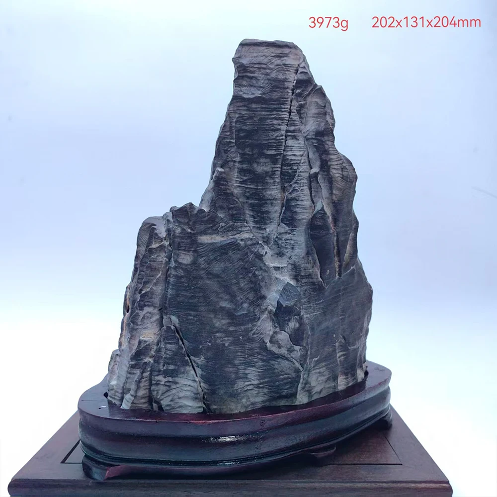 1PC Asian Natural Stone Suiseki Office Home Decorations “Snowy Mountains” Rock Natural Minerals Piedras Decorativas Rough Stone
