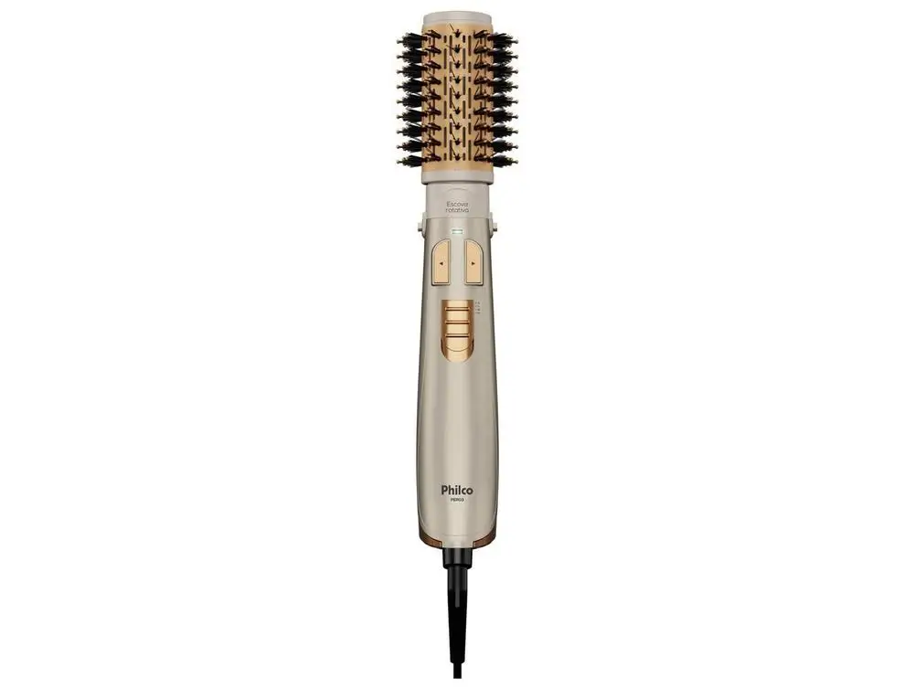 Escova Rotativa Philco PER03 1300W Íons Tourmaline - Bivolt
