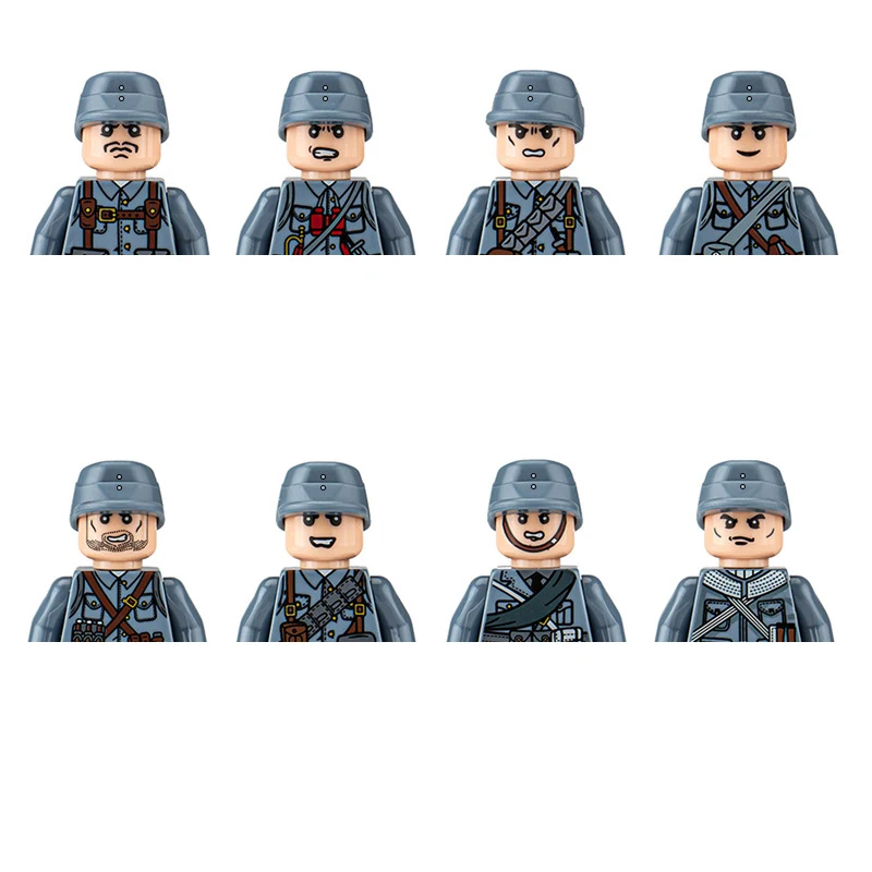 Mini City Construction Figures Building Block Police Fireman Ww2 Military Soldier Movies Characters Figurine Brick Children Toys