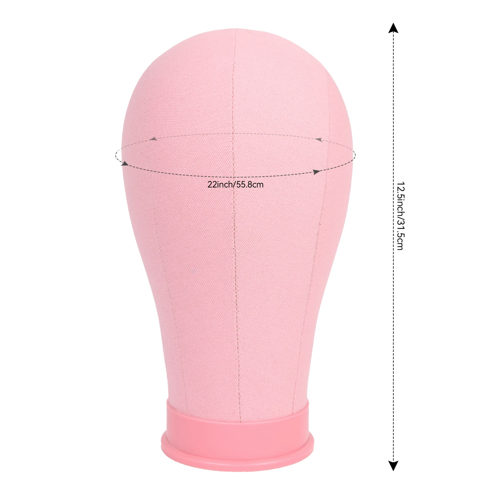 new 22 Inch Canvas Block Wig Head with Adjustable Wig Stand Tripod with tray pink Mannequin Head for Wigs making Display Styling