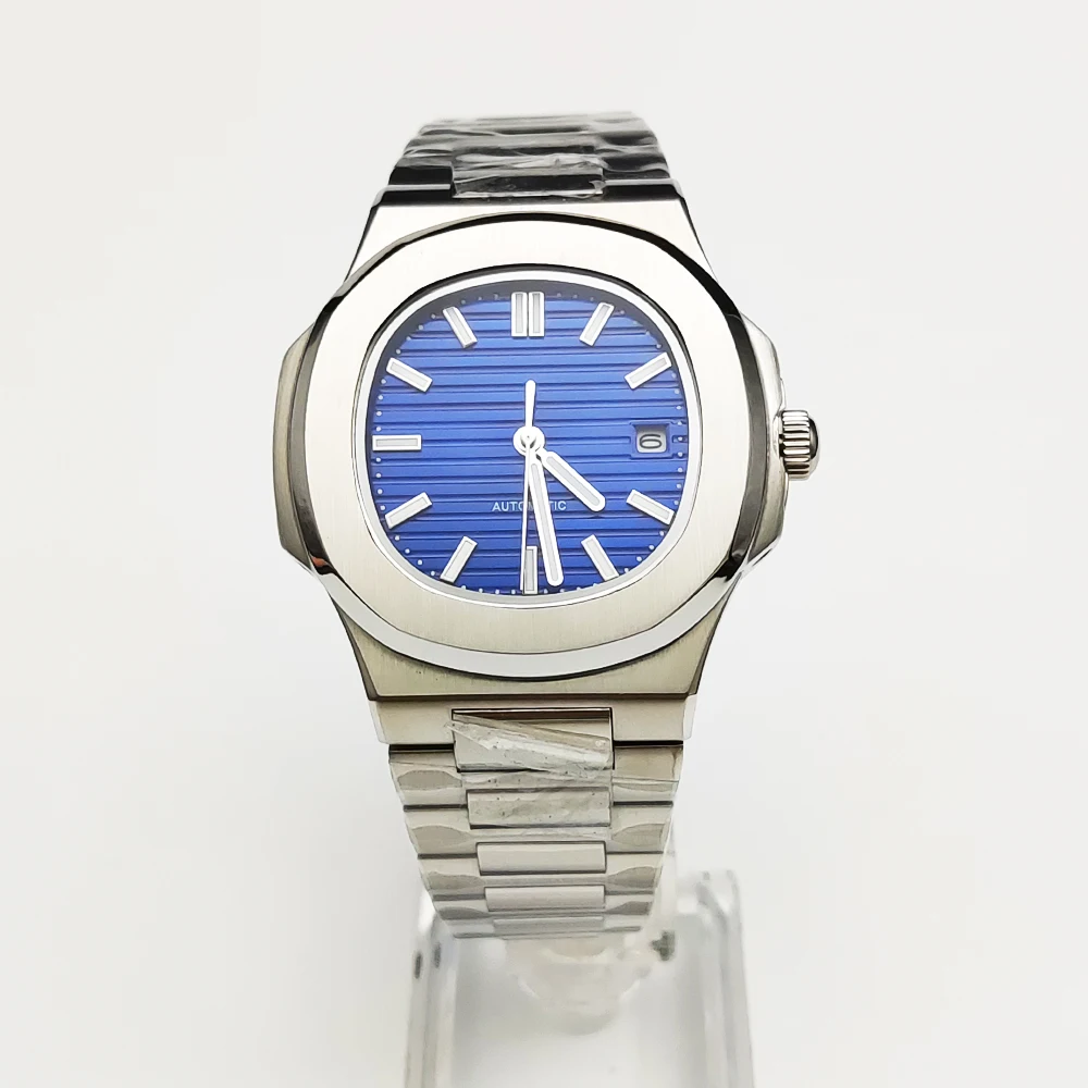 10 Colors 40mm Square Mechanical Automatic Men's Watch NH35/8215 Movement Date Sapphire Glass Stainless Steel Strap