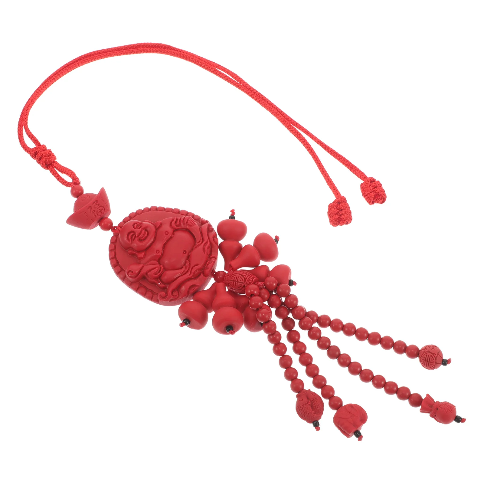 

Chinese Traditional Gourd Car Hanging Ornament Rearview Mirror Pendant Durable Automotive Interior Decoration Stylish Lucky