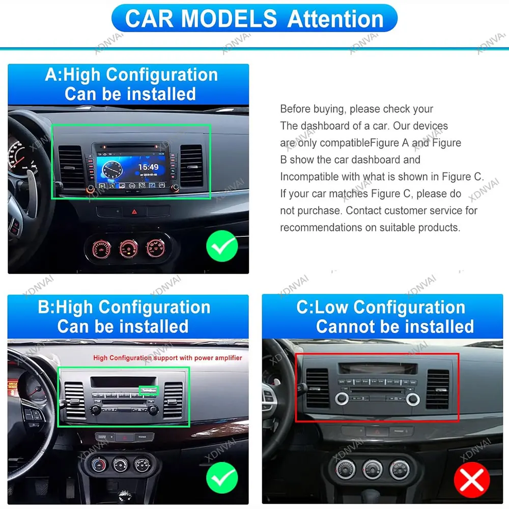 Android 16 Car Radio Multimedia For MITSUBISHI LANCER 9 10 X 2008 2009 2010 2011 - 2016 Video Player Navigation GPS 5G WIFI