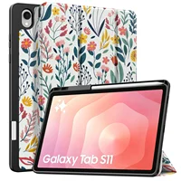 Funda para Samsung Galaxy Tab S11 11 pulgadas 2025 SM-X730/X736B con soporte para bolígrafo S, funda protectora trasera de TPU suave con soporte delgado