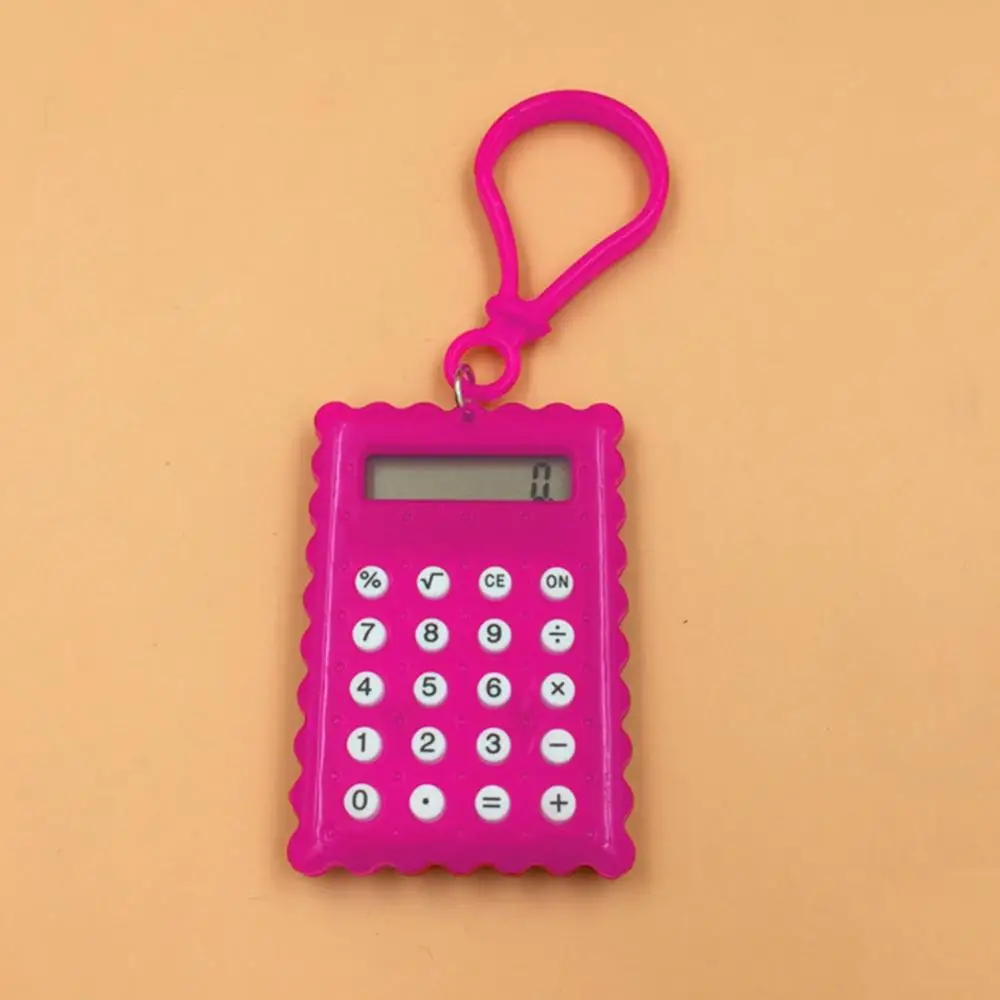 Pocket Calculator Student Mini Electronic Biscuit Shape Multifunctional Algorithm Research Vector Exam School Office Supplies