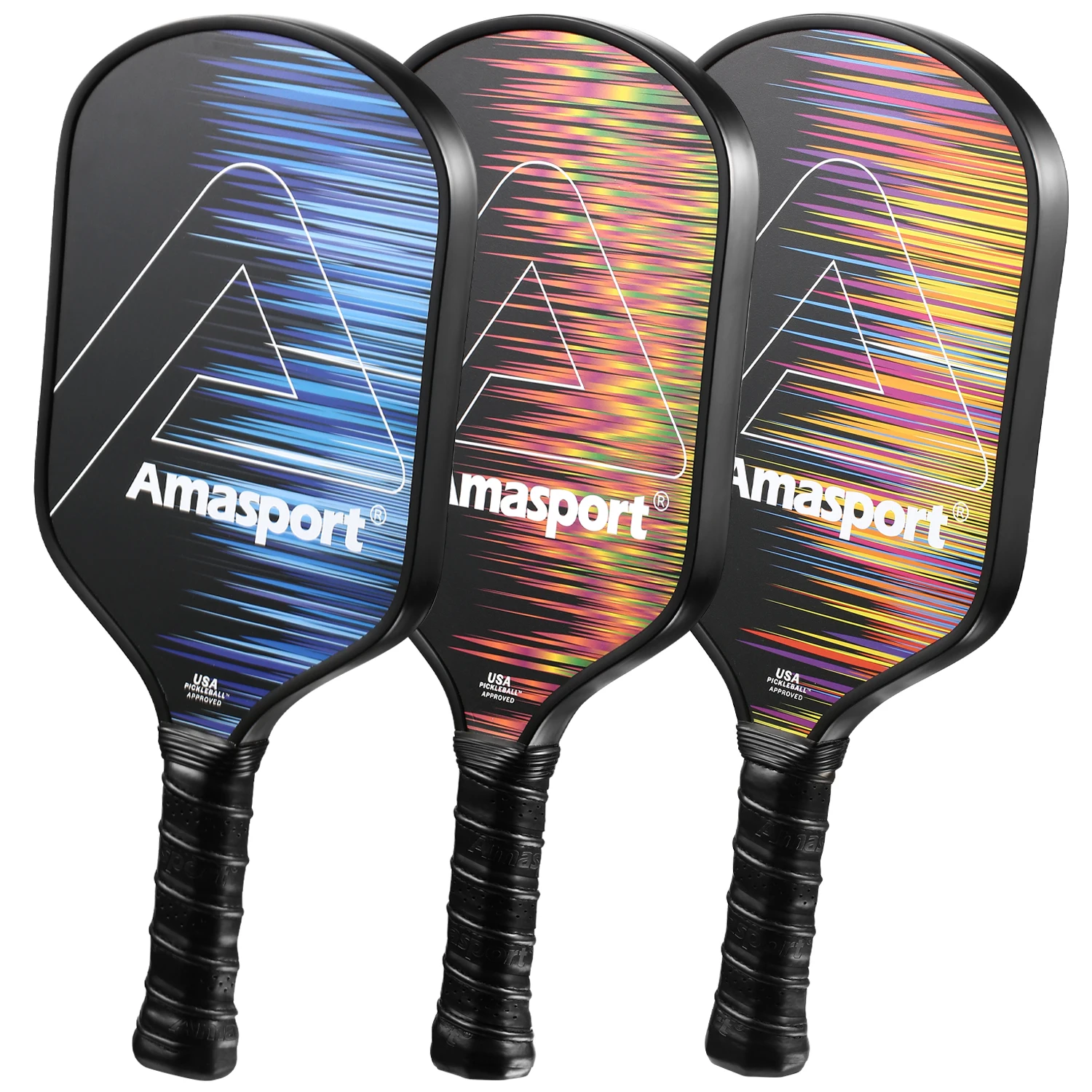 AMASPORT Pickleball Paddle Carbon Friction Surface 16mm polypropylene core UNIBODY THERMOFORMING CONSTRUCTION Pickleball Racket