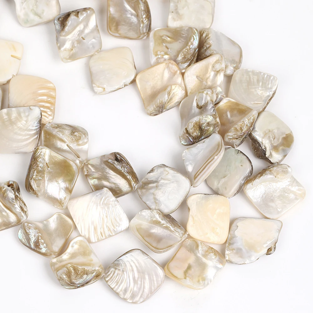 Natural Shell Beads 18-20mm Irregular Teeth Loose Spacer Beads for Jewelry Making DIY Bracelets Earring Accessories