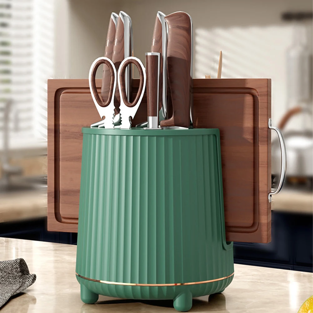 

Utensil Holder Kitchen Organizer Chopstick Cutting Board Storage Rack Knife Holder Rotating Stand Smooth
