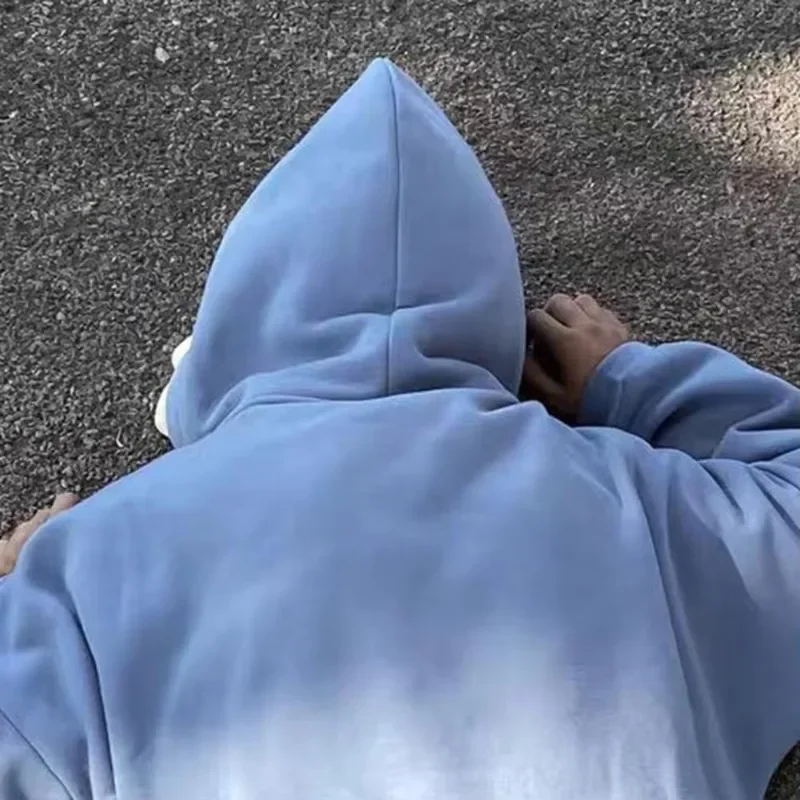 Otoño Invierno divertido parche de tiburón sudaderas con capucha hombres deporte Casual suelta moda pareja pulóver sudaderas con capucha RFREW