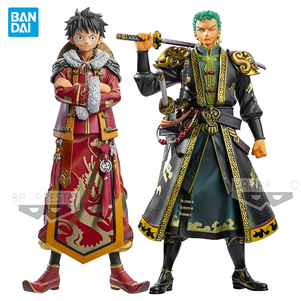 

Оригинальная фигурка Bandai Banpresto, цельная модель DXF Зоро, Луффи, китайский новогодний стиль, мужская Коллекционная модель Grandline, аниме игрушки