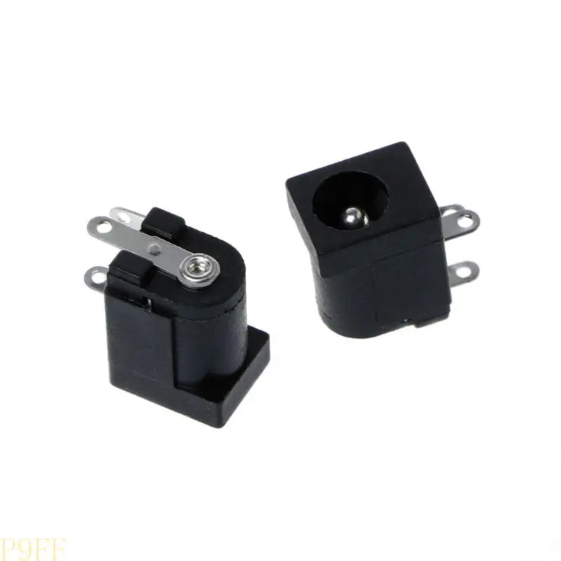CS1W 5 PCS DC-005 Black para conector soquete potência 5.5x2.1mm PCB do tipo barril