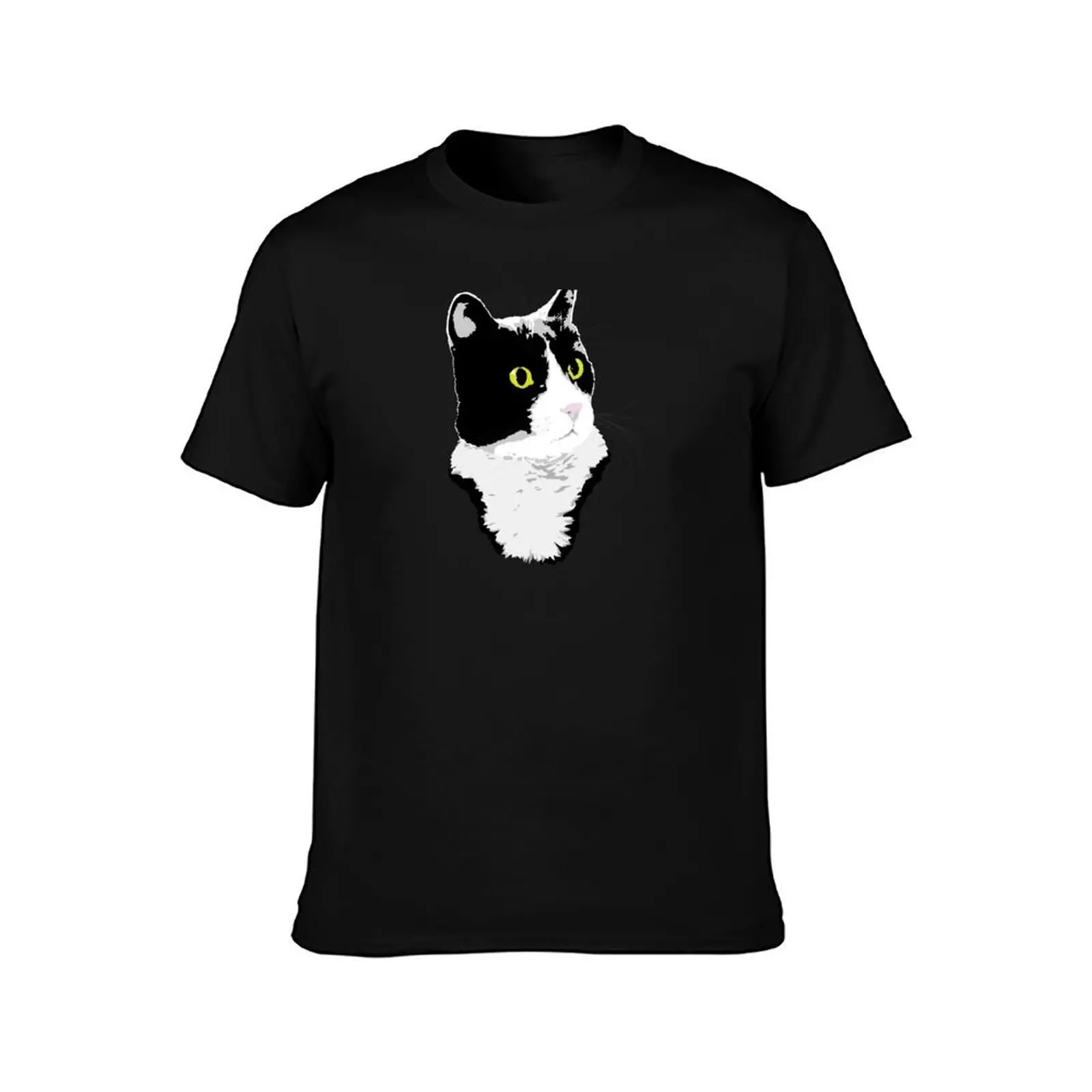Regal Tuxedo Kitty T-Shirt Big and Tall Solid Color T-Shirt