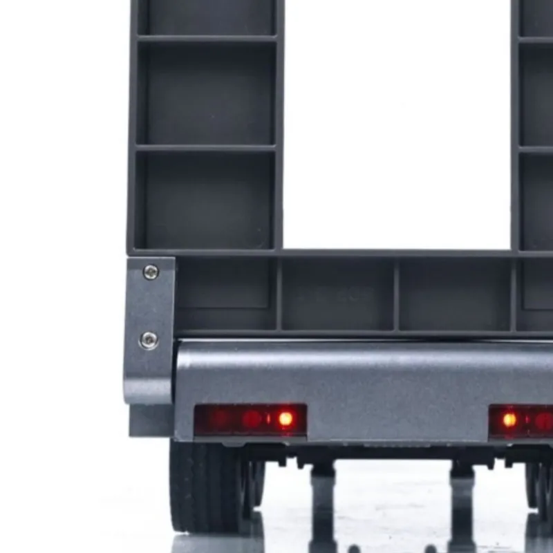

US Sale 73.5CM Plastic Semi Trailer Flatbed 1502 for 1/18 Radio Tractor Truck HUINA 1501 Electronic Support Legs Tail Board