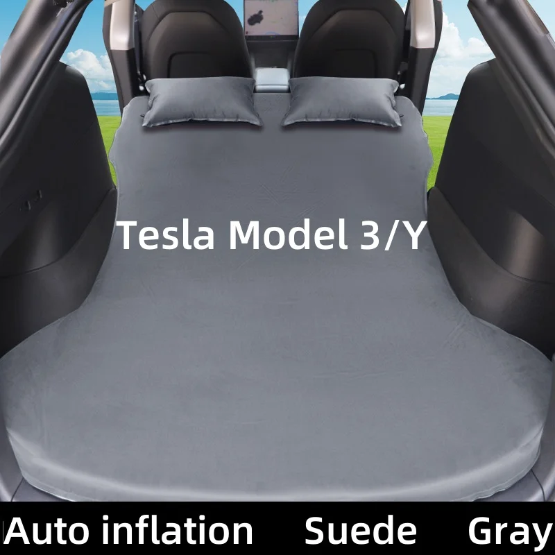 Camping Mattress for Tesla Model Y/3 , Self-Inflating Portable Foldable Bed With Storage Bag For Long Trips and Sleeping in Car