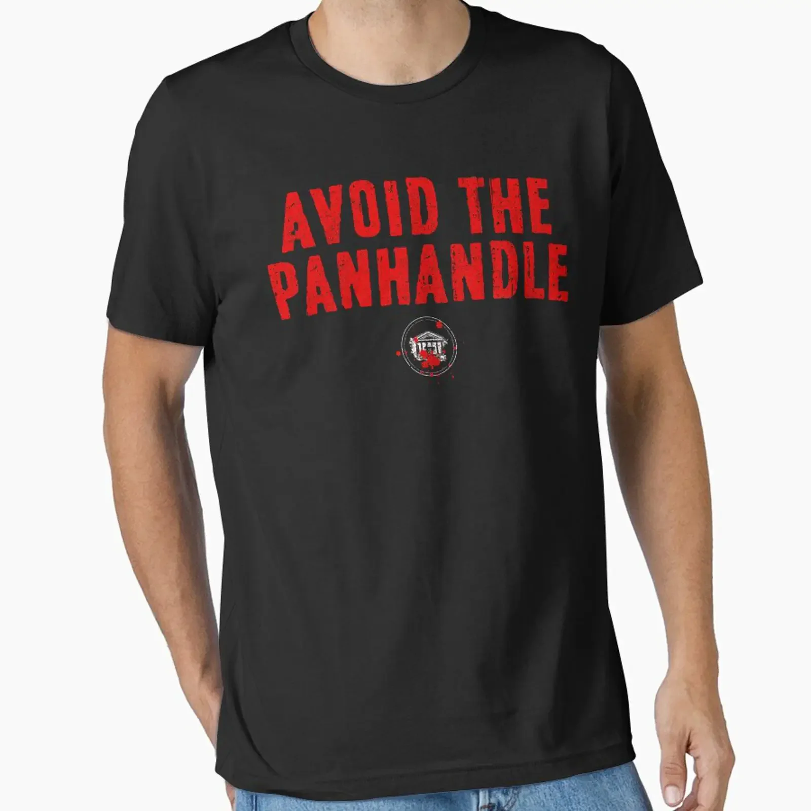 Avoid The Panhandle designed and sold by huckblade vintage Washed Stylish fashion designer clothes Top For Everyday Wear homme