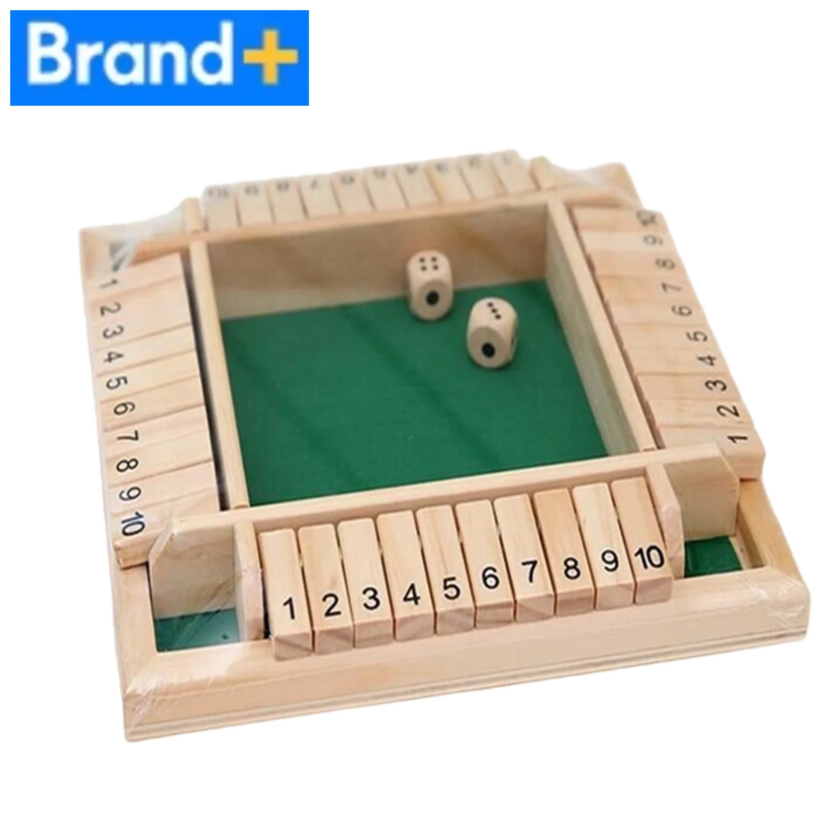 

Wooden Shut The Box Dice Game for 2-4 Players | Fun Family Math Game that Enhances Mental Skills for Kids & Adults | Perfect Edu