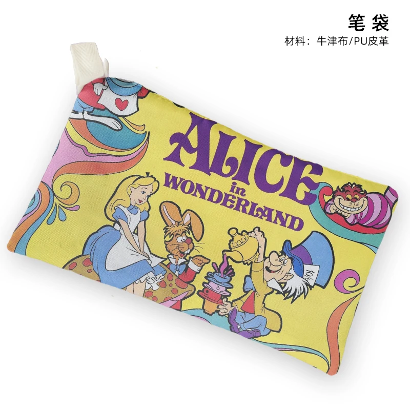 Disney Alice In Wonderland P8871 Anime Customized Cosmetics Bags Cartoon Pen Bag Storage Handbag Stationery Birthday Gift